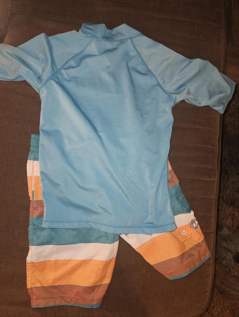 Boys Swim Trunks Size 12 Cabana Life with a swim rash guard shirt